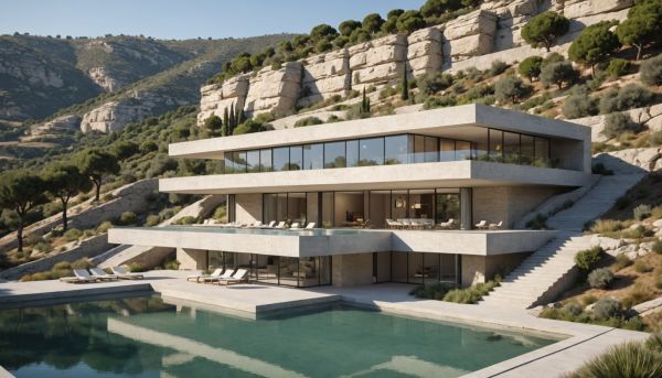 Comment s intègre une villa moderne dans un paysage ancien ?